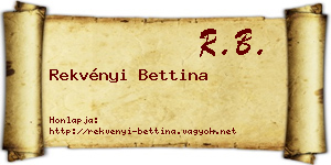 Rekvényi Bettina névjegykártya